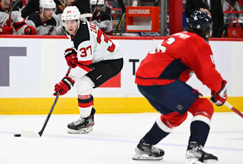 New Jersey Devils center Pavel Zacha (37): Brad Mills-USA TODAY Sports