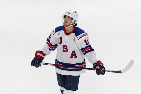 Matthew Beniers #10 of the United States. (Photo by Codie McLachlan/Getty Images)