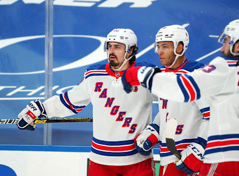 K’Andre Miller #79 of the New York Rangers. (Photo by Kevin Hoffman/Getty Images)