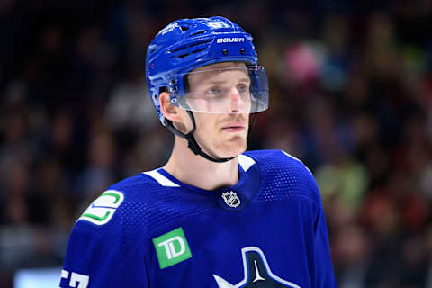 Tyler Myers in action for the Canucks last season. (Photo by Derek Cain/Getty Images)