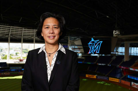 Marlins GM Kim Ng. Joseph Guzy/Miami Marlins Handout Photo via USA TODAY Sports