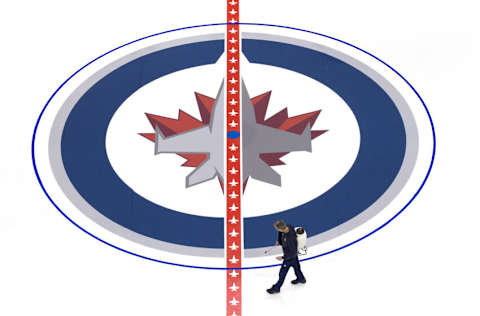 Winnipeg Jets logo. (Photo by Marianne Helm/Getty Images)