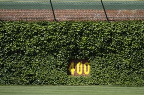 CHICAGO, IL – MAY 27: Detail view of the outfield wall covered with ivy during the game between the Los Angeles Dodgers and Chicago Cubs at Wrigley Field on May 27, 2010 in Chicago, Illinois. The Cubs defeated the Dodgers 1-0. (Photo by Joe Robbins/Getty Images)