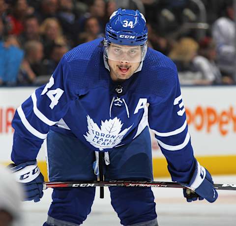 TORONTO, ON – JANUARY 16: Auston Matthews #34 of the Toronto Maple Leafs. (Photo by Claus Andersen/Getty Images)