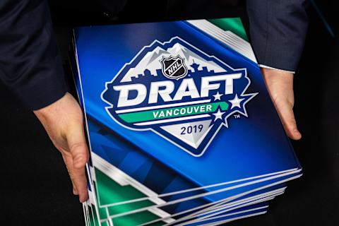 TORONTO, ON – APRIL 10: An NHL official holds the cards during The National Hockey League Draft Lottery at the CBC Studios on April 10, 2019, in Toronto, Ontario, Canada. (Photo by Kevin Sousa/NHLI via Getty Images)