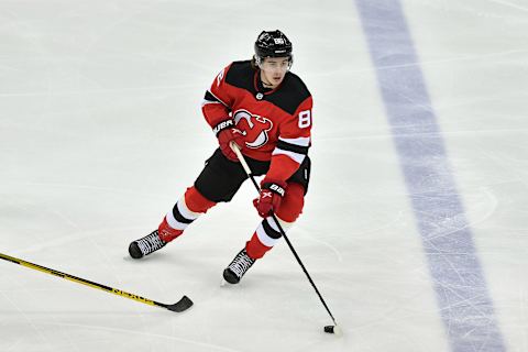 New Jersey Devils center Jack Hughes (86): (Catalina Fragoso-USA TODAY Sports)