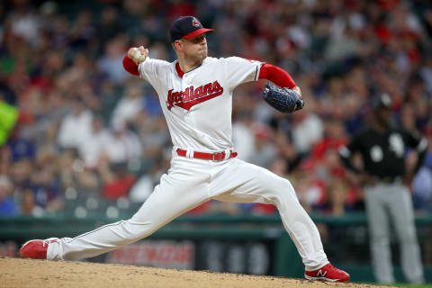 CLEVELAND, OH – SEPTEMBER 18: Cleveland Indians starting pitcher Corey Kluber (28) delivers a pitch to the plate during the third inning of the Major League Baseball game between the Chicago White Sox and Cleveland Indians on September 18, 2018, at Progressive Field in Cleveland, OH. (Photo by Frank Jansky/Icon Sportswire via Getty Images)