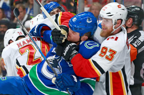 VANCOUVER, BC – OCTOBER 14 2017. (Photo by Jeff Vinnick/NHLI via Getty Images)