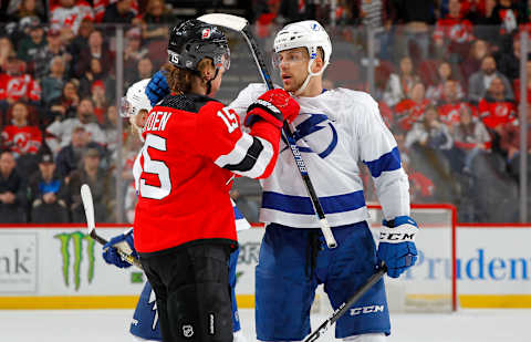 NEWARK, NEW JERSEY – JANUARY 12: Erik Cernak (Photo by Jim McIsaac/Getty Images)