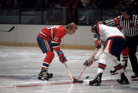 NEW YORK – CIRCA 1977: Guy Lafleur #10 of the Montreal Canadiens (Photo by Focus on Sport/Getty Images)