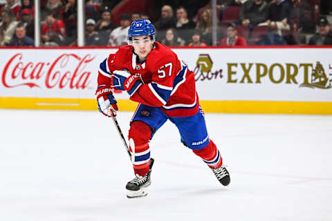 Apr 1, 2023; Montreal, Quebec, CAN; Montreal Canadiens center Sean Farrell. Mandatory Credit: David Kirouac-USA TODAY Sports