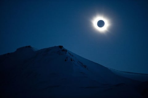 A total solar eclipse over Norway