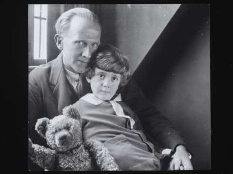 A. A. Milne with his son, Christopher Robin