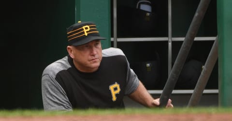 PITTSBURGH, PA – SEPTEMBER 29: Interim manager Tom Prince #14 of the Pittsburgh Pirates looks on from the dugout during the game against the Cincinnati Reds at PNC Park on September 29, 2019 in Pittsburgh, Pennsylvania. (Photo by Justin Berl/Getty Images)