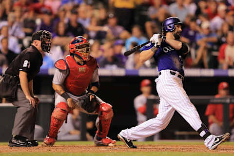 Colorado Rockies star first baseman Todd Helton. (Photo by Doug Pensinger/Getty Images)