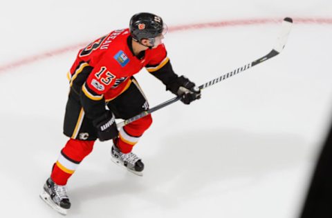 CALGARY, AB – OCTOBER 29 2017: (Photo by Gerry Thomas/NHLI via Getty Images)