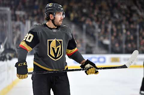 LAS VEGAS, NEVADA – JANUARY 09: Chandler Stephenson #20 of the Vegas Golden Knights skates during the first period against the Los Angeles Kings at T-Mobile Arena on January 09, 2020 in Las Vegas, Nevada. (Photo by Jeff Bottari/NHLI via Getty Images)