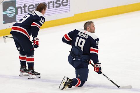 Nicklas Backstrom, Alex Ovechkin, Washington Capitals Mandatory Credit: Geoff Burke-USA TODAY Sports