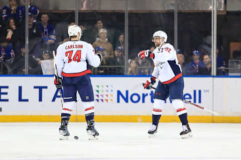 John Carlson, Evgeny Kuznetsov, Washington Capitals Mandatory Credit: Danny Wild-USA TODAY Sports