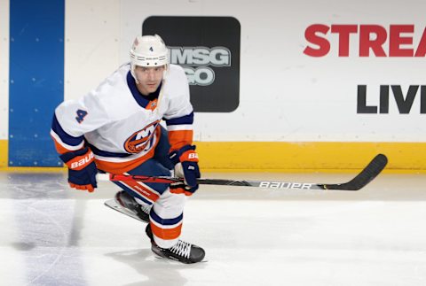 Andy Greene #4 of the New York Islanders. (Photo by Bruce Bennett/Getty Images)