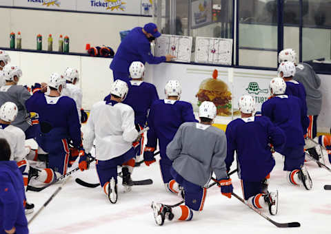 Head coach Barry Trotz of the New York Islanders. (Photo by Bruce Bennett/Getty Images)