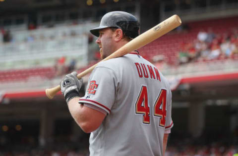 CINCINNATI – JULY 22: Adam Dunn #44 of the Washington Nationals is pictured during the game against the Cincinnati Reds at Great American Ball Park on July 22, 2010 in Cincinnati, Ohio. (Photo by Andy Lyons/Getty Images)