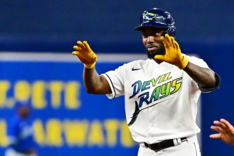 Randy Arozarena of the Tampa Bay Rays. (Photo by Julio Aguilar/Getty Images)