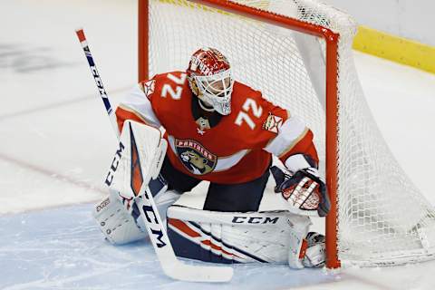 Sergei Bobrovsky #72 of the Florida Panthers (Photo by Michael Reaves/Getty Images)