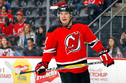 PA Parenteau #11 of the New Jersey Devils (Photo by Jim McIsaac/Getty Images)