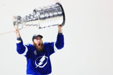 TAMPA, FLORIDA – JULY 07: David Savard (Photo by Mike Ehrmann/Getty Images)