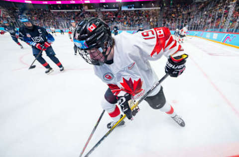 Nate Danielson #19, 2023 NHL Draft (Photo by RvS.Media/Monika Majer/Getty Images)