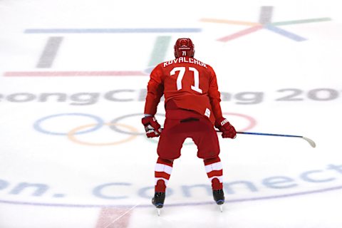 GANGNEUNG, SOUTH KOREA – FEBRUARY 21: Ilya Kovalchuk #71 of Olympic Athlete from Russia looks on prior to the Men’s Play-offs Quarterfinals against Norway on day twelve of the PyeongChang 2018 Winter Olympic Games at Gangneung Hockey Centre on February 21, 2018 in Gangneung, South Korea. (Photo by Bruce Bennett/Getty Images)