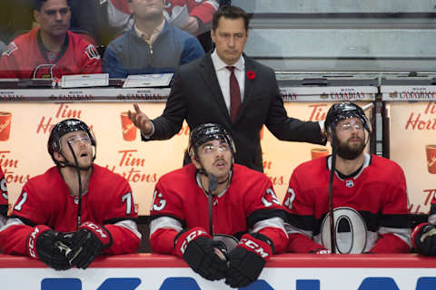 Nov 8, 2018; Ottawa, Ontario, CAN; Guy Boucher Mandatory Credit: Marc DesRosiers-USA TODAY Sports