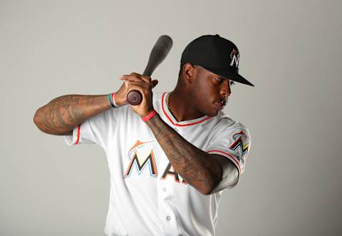 JUPITER, FL – FEBRUARY 22: Mote Harrison #93 of the Miami Marlins poses for a portrait at The Ballpark of the Palm Beaches on February 22, 2018 in Jupiter, Florida. (Photo by Streeter Lecka/Getty Images)