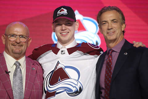 VANCOUVER, BRITISH COLUMBIA – JUNE 21: Bowen Byram reacts after being selected fourth overall by the Colorado Avalanche during the first round of the 2019 NHL Draft at Rogers Arena on June 21, 2019 in Vancouver, Canada. (Photo by Bruce Bennett/Getty Images)