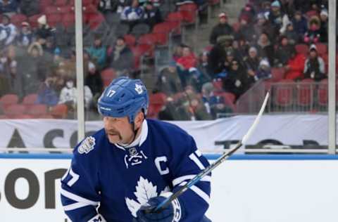 TORONTO, ON – DECEMBER 31: Toronto Maple Leafs alumni Wendel Clark #17 skates against Detroit Red Wings alumni during the 2017 Rogers NHL Centennial Classic Alumni Game at Exhibition Stadium on December 31, 2016 in Toronto, Canada. (Photo by Andre Ringuette/NHLI via Getty Images)