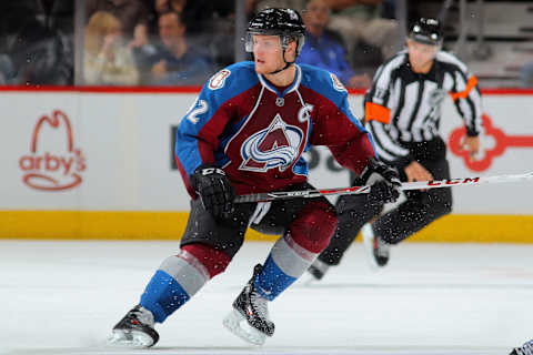 DENVER, CO – SEPTEMBER 20: Gabriel Landeskog #92 of the Colorado Avalanche skates against the Los Angeles Kings during their preseason game at the Pepsi Center on September 20, 2013 in Denver, Colorado. The Avalanche defeated the Kings 4-3 in overtime. (Photo by Doug Pensinger/Getty Images)