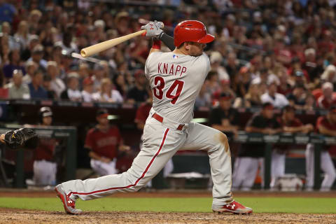 Switch-hitter Knapp was very productive despite limited playing time, and that will factor into his chances to be the third catcher. Photo by Christian Petersen/Getty Images.