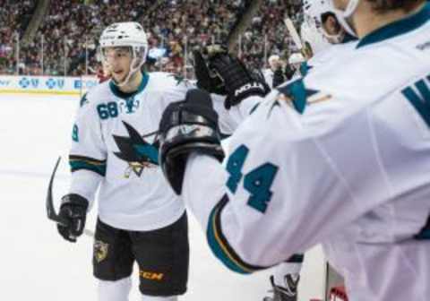 Melker Karlsson initiated the game-winning score for the San Jose Sharks—probably while injured—that held up thanks to 25 Martin Jones saves. Brace Hemmelgarn-USA TODAY Sports