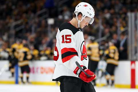 John Hayden #15 of the New Jersey Devils (Photo by Maddie Meyer/Getty Images)