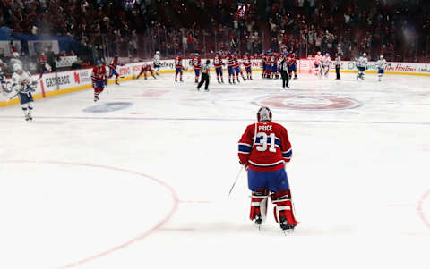 Carey Price #31 and the Montreal Canadiens. (Photo by Bruce Bennett/Getty Images)