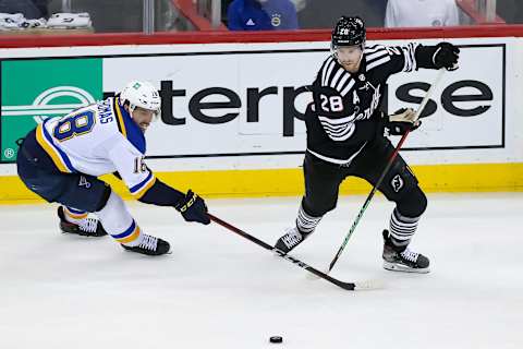 New Jersey Devils defenseman Damon Severson (28): Tom Horak-USA TODAY Sports