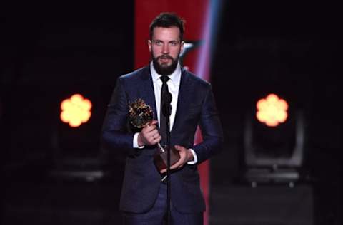 LAS VEGAS, NEVADA – JUNE 19: Nikita Kucherov of the Tampa Bay Lightning accepts the Hart Memorial Trophy awarded to the player adjudged to be the most valuable to his team during the 2019 NHL Awards at the Mandalay Bay Events Center on June 19, 2019 in Las Vegas, Nevada. (Photo by Ethan Miller/Getty Images)