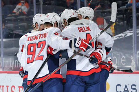 Evgeny Kuznetsov #92 of the Washington Capitals. (Photo by Drew Hallowell/Getty Images)