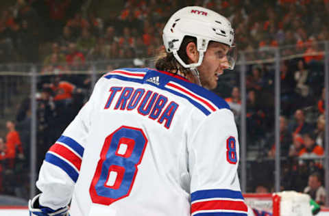 Jacob Trouba #8 of the New York Rangers (Photo by Mitchell Leff/Getty Images)