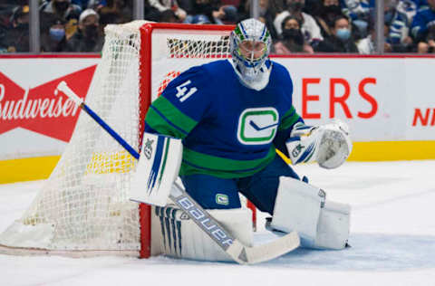 Jaroslav Halak #41, Vancouver Canucks Mandatory Credit: Bob Frid-USA TODAY Sports