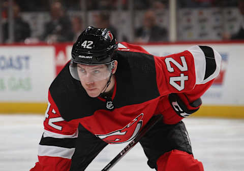 New Jersey Devils – Nathan Bastian (Photo by Bruce Bennett/Getty Images)