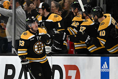 Boston Bruins, Brad Marchand #63. (Photo by Brian Fluharty/Getty Images)