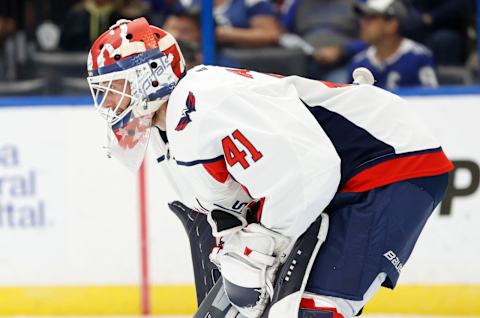 Vitek Vanecek, Washington Capitals Mandatory Credit: Kim Klement-USA TODAY Sports