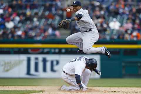 Apr 8, 2016; Detroit, MI, USA; New York Yankees shortstop 